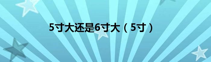 5寸大还是6寸大(5寸)